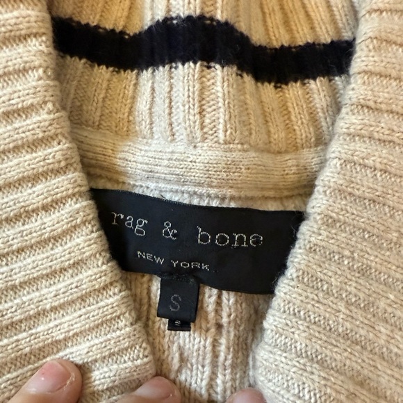 rag & bone Textured Basketweave Sweater Size Small – Cotton Wool Cashmere Blend - Picture 3 of 6